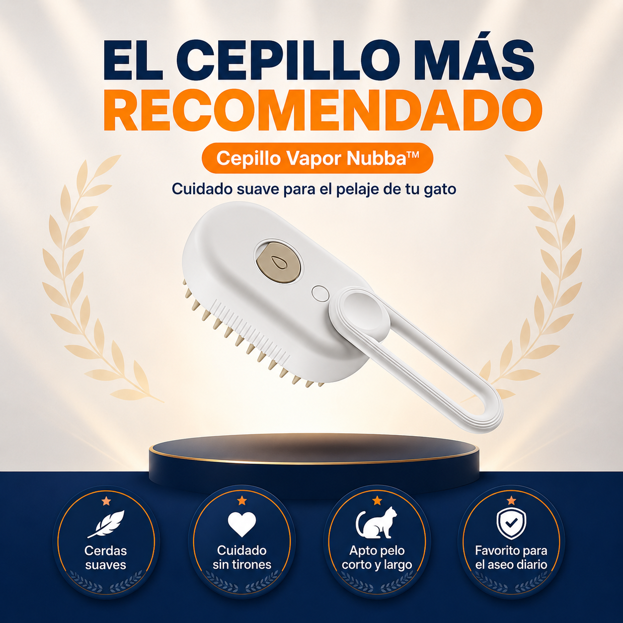 Cepillo Vapor Nubba™ — 3 en 1 para Gatos y Perros