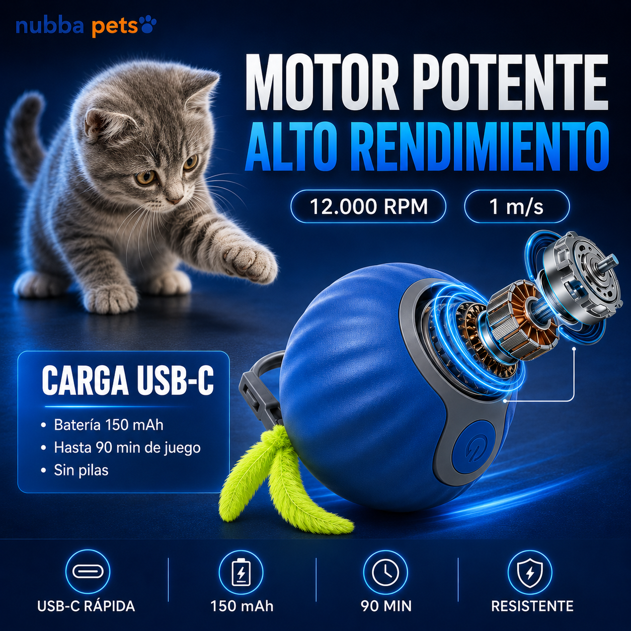 GiroBall™ — Pelota Interactiva Inteligente para Gatos